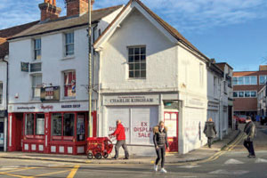 Prominent retail premises in Guildford to let.